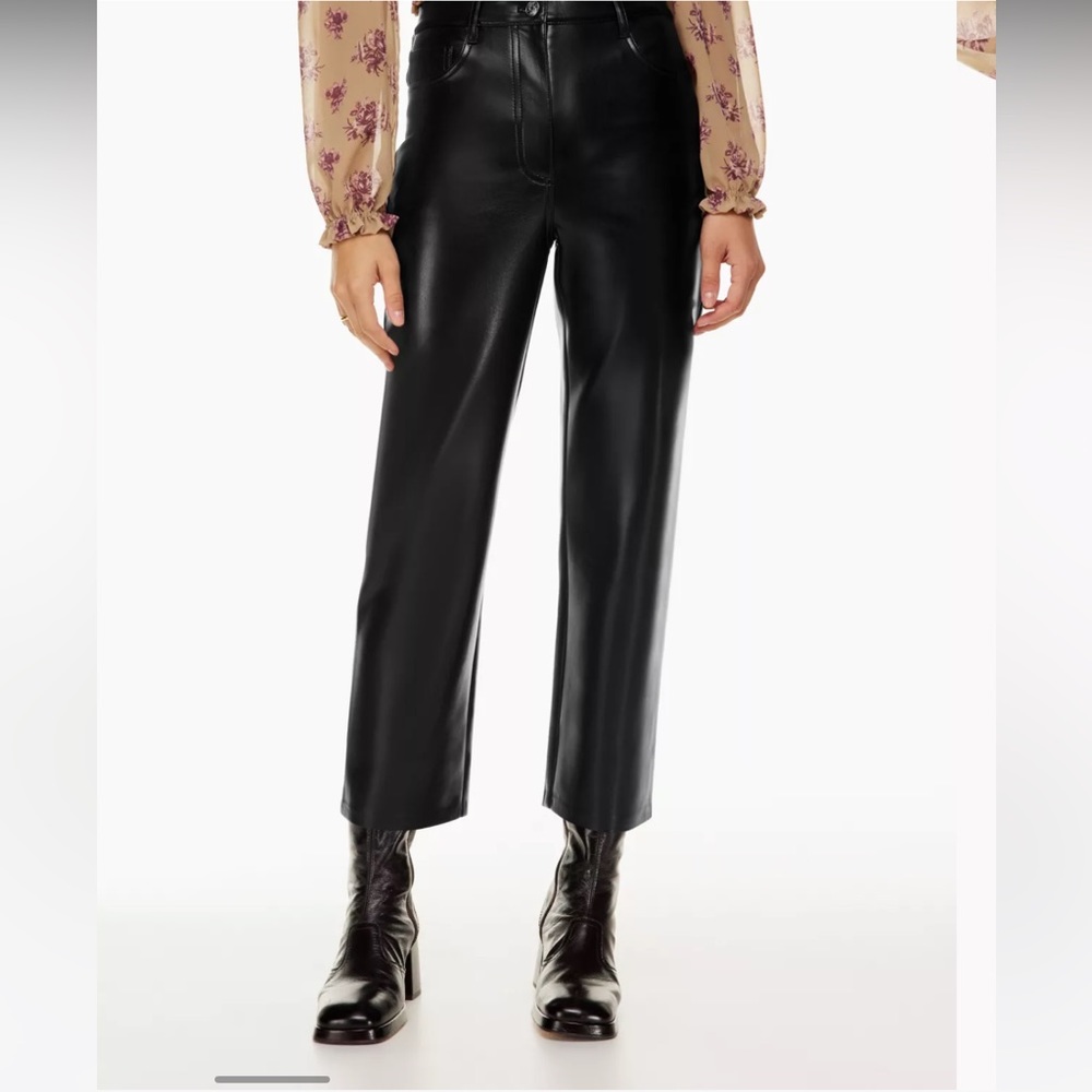 Aritzia Wilfred the Melina Cropped Leather Pants